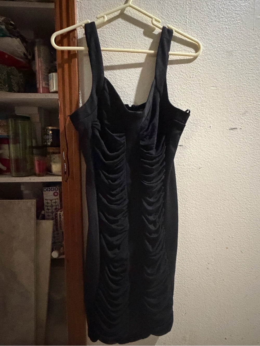 Forever 21 Black Ruched Tank Mini Dress